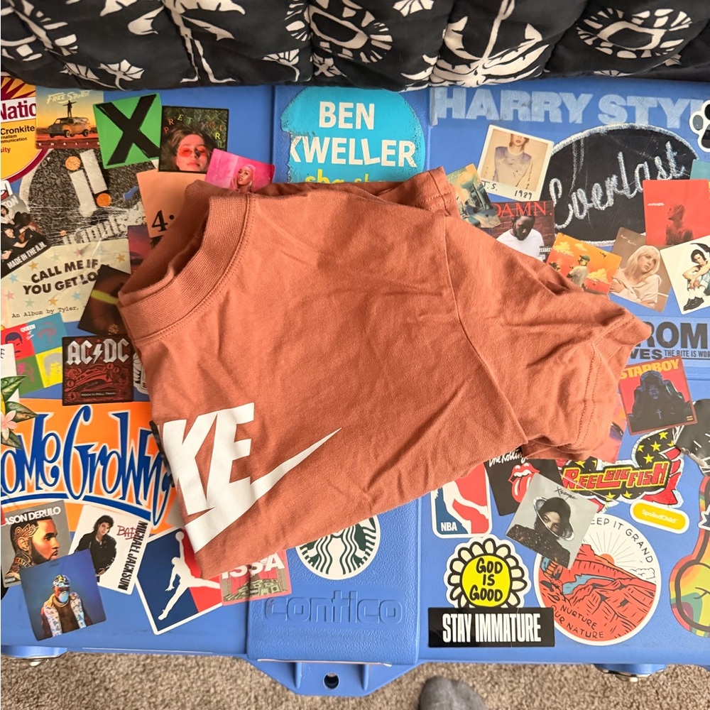 Peach Nike Cropped Tee